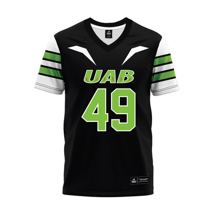 UAB - NCAA Football : Jacoby Bridges - Black Premium Football Jersey