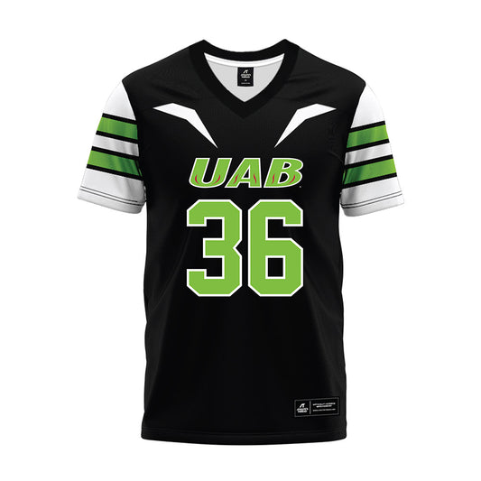 UAB - NCAA Football : Julius Lane Jr. - Black Premium Football Jersey-0