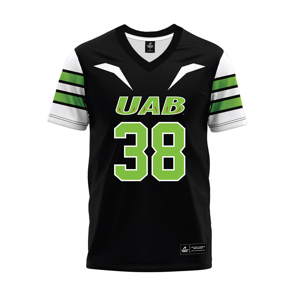 UAB - NCAA Football : Tyderick Brown - Black Premium Football Jersey