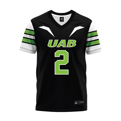 UAB - NCAA Football : Yusuf Terry - Black Premium Football Jersey