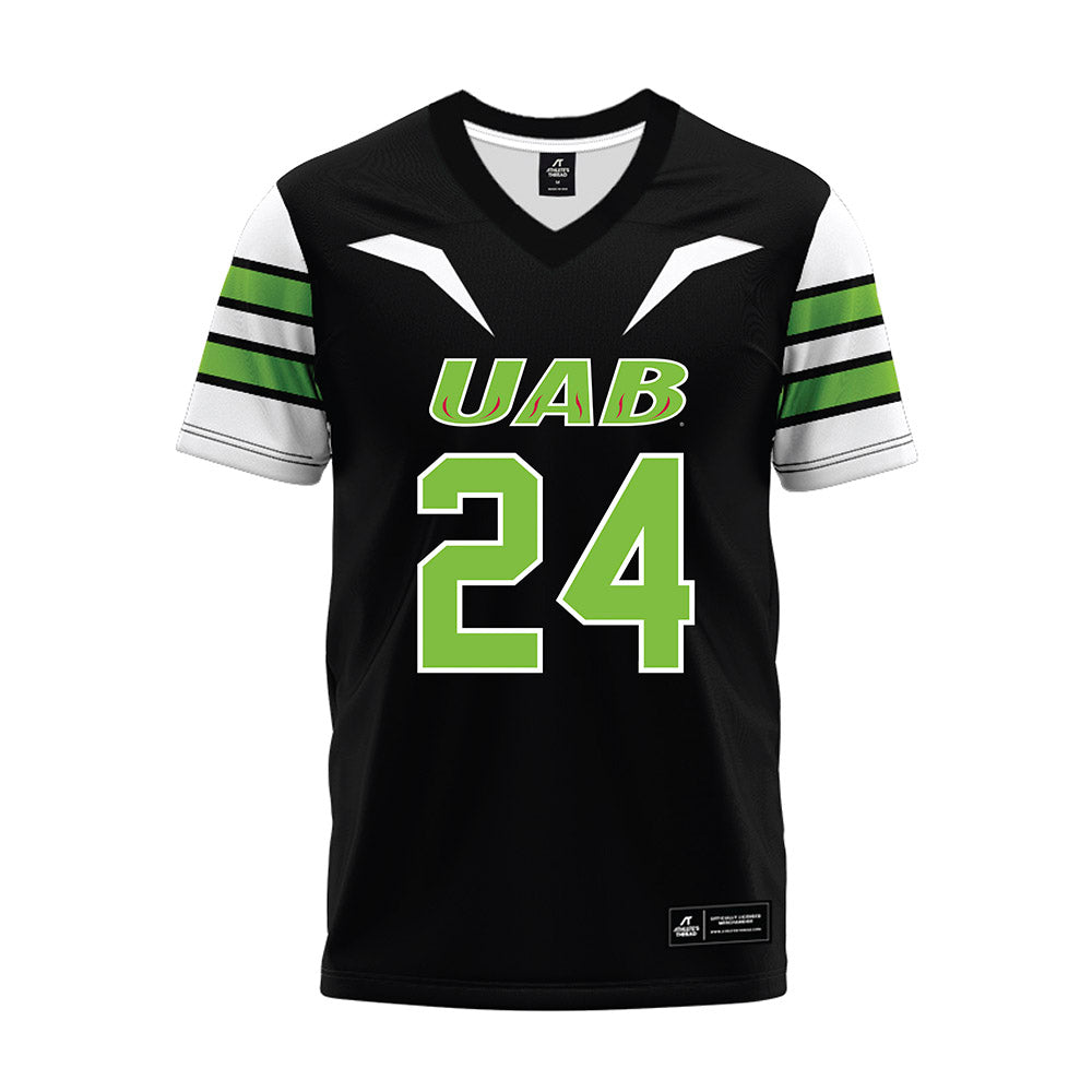 UAB - NCAA Football : Gage Messick - Black Premium Football Jersey-0