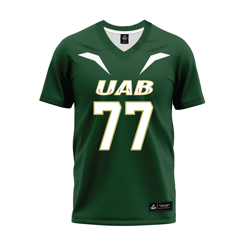 UAB - NCAA Football : Logan Moore - Green Premium Football Jersey