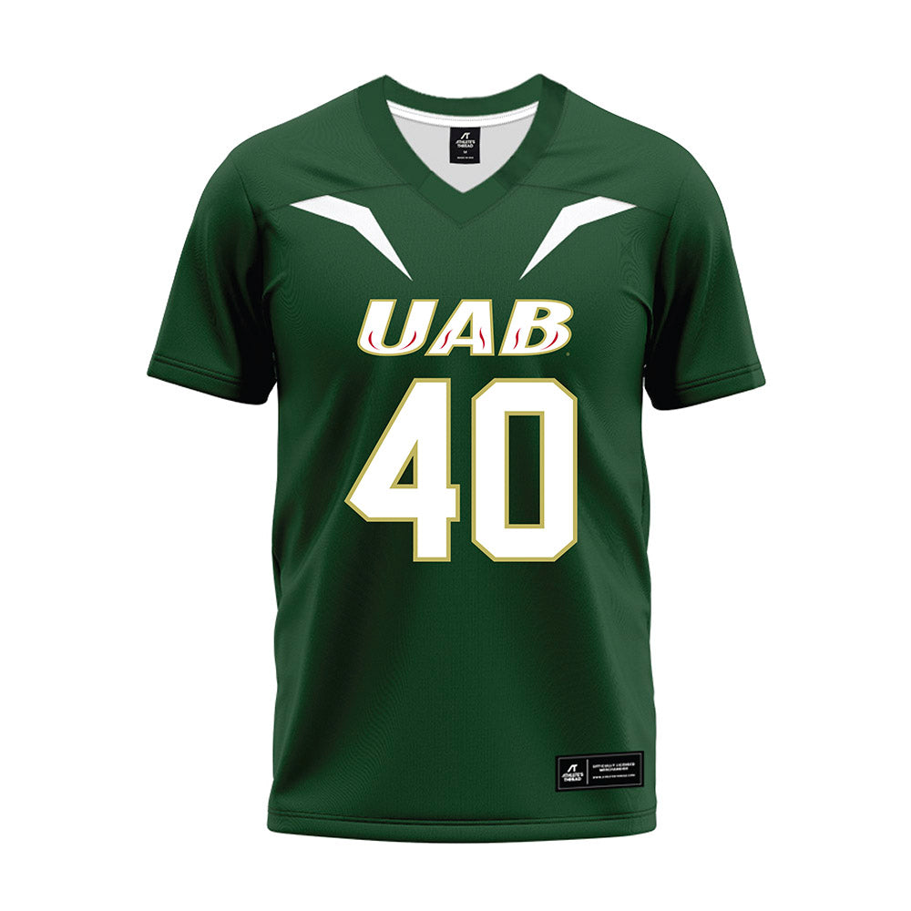 UAB - NCAA Football : Brayden Johnson - Green Premium Football Jersey