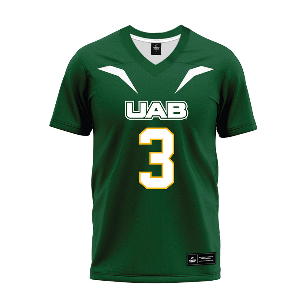UAB - NCAA Football : Ray Thornton III - Green Premium Football Jersey-0