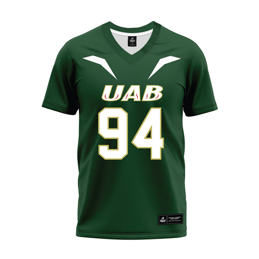UAB - NCAA Football : James Steel - Green Premium Football Jersey-0