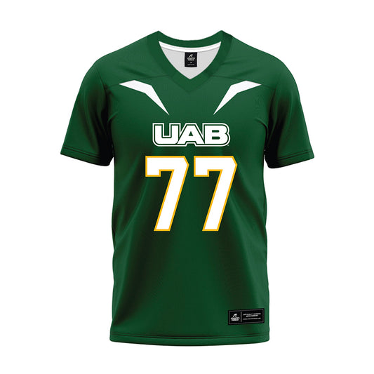 UAB - NCAA Football : Logan Moore - Green Premium Football Jersey-0