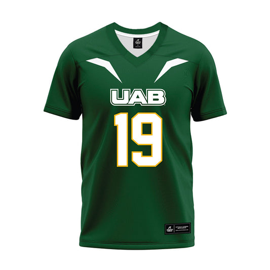 UAB - NCAA Football : Gabriel Cline - Green Premium Football Jersey-0