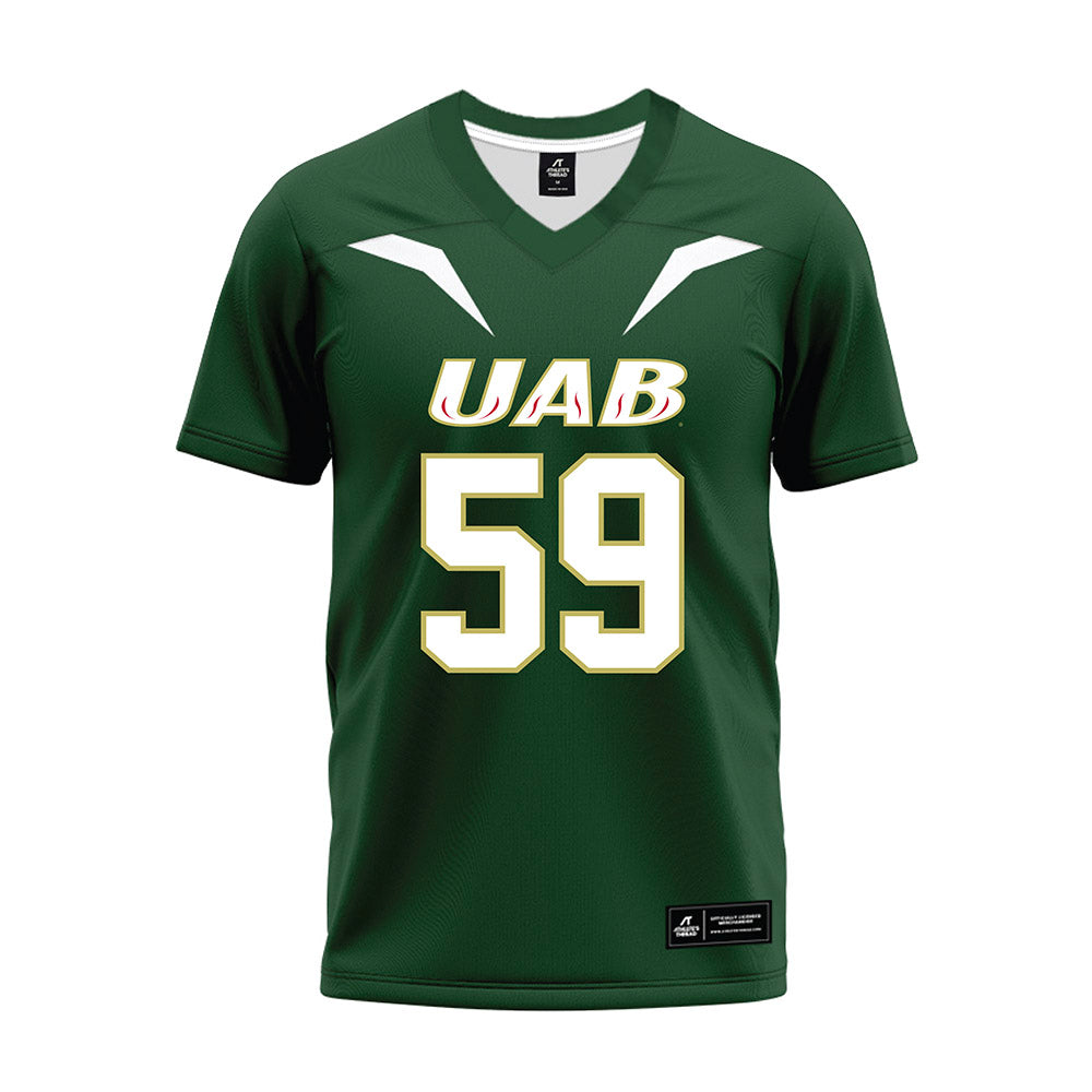 UAB - NCAA Football : Ch Burge - Green Premium Football Jersey-0