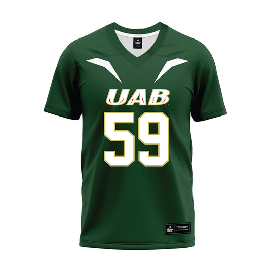 UAB - NCAA Football : Ch Burge - Green Premium Football Jersey-0