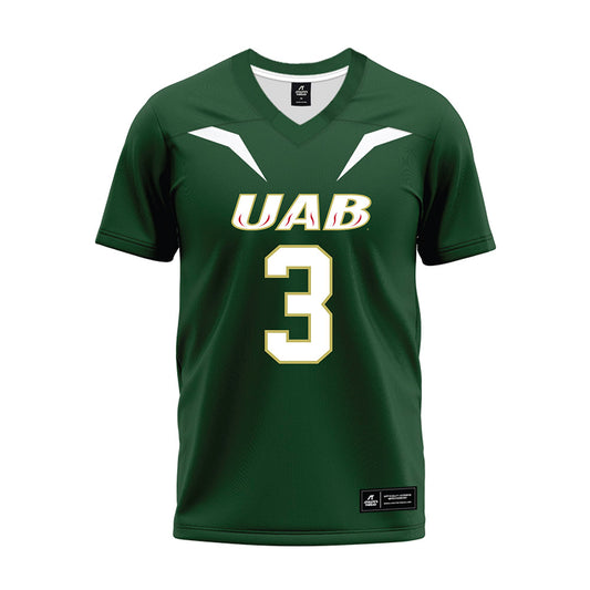 UAB - NCAA Football : Ray Thornton III - Green Premium Football Jersey