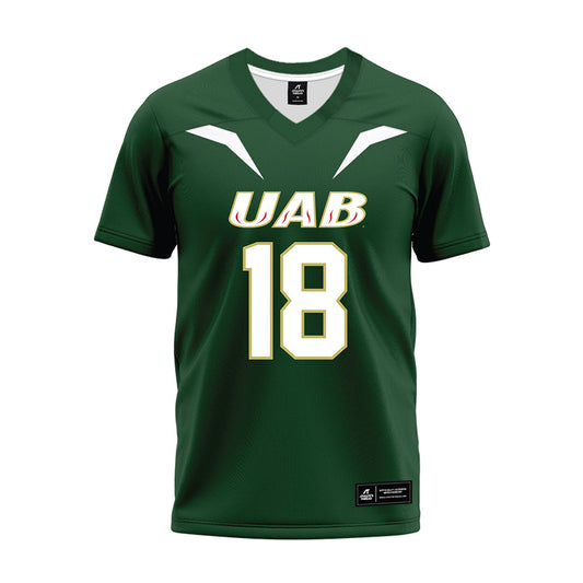 UAB - NCAA Football : Delvon Gulley - Green Premium Football Jersey-0