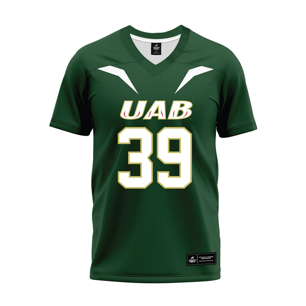 UAB - NCAA Football : Jonah Delange - Green Premium Football Jersey