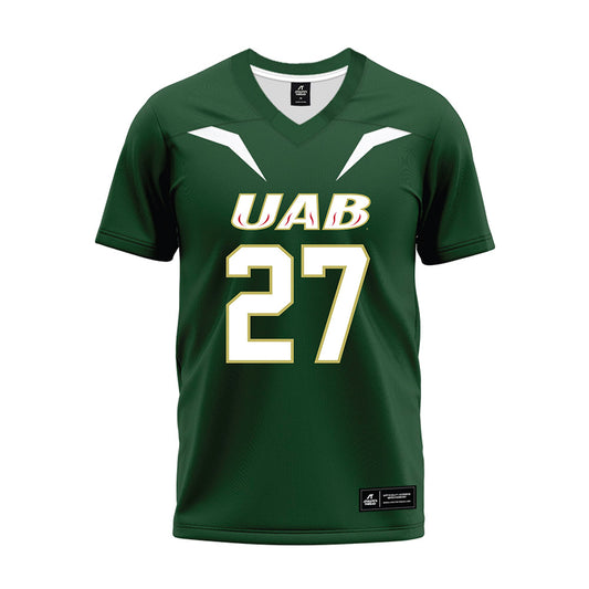 UAB - NCAA Football : Everett Roussaw Jr - Green Premium Football Jersey