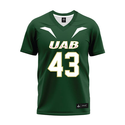 UAB - NCAA Football : Evan Bishop - Green Premium Football Jersey