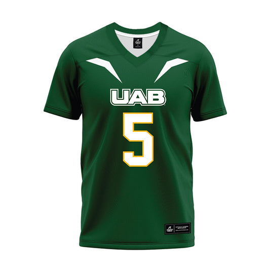 UAB - NCAA Football : Kaleb Brown - Green Premium Football Jersey-0