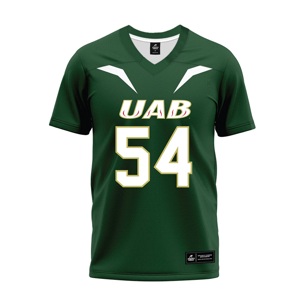 UAB - NCAA Football : Zaire Flournoy - Green Premium Football Jersey