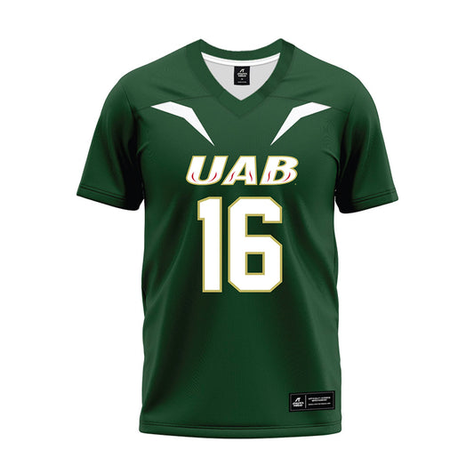 UAB - NCAA Football : Isaiah Crozier - Green Premium Football Jersey-0