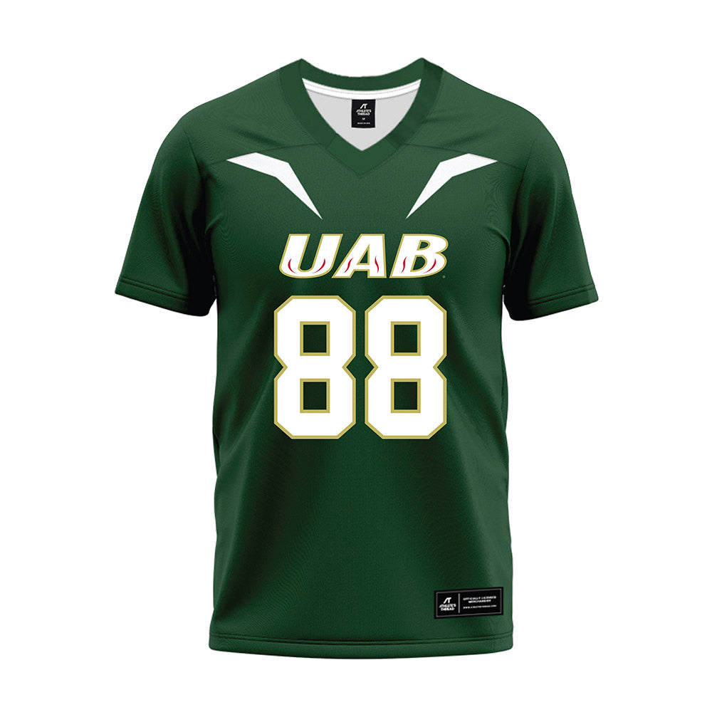 UAB - NCAA Football : JC Sivley - Green Premium Football Jersey