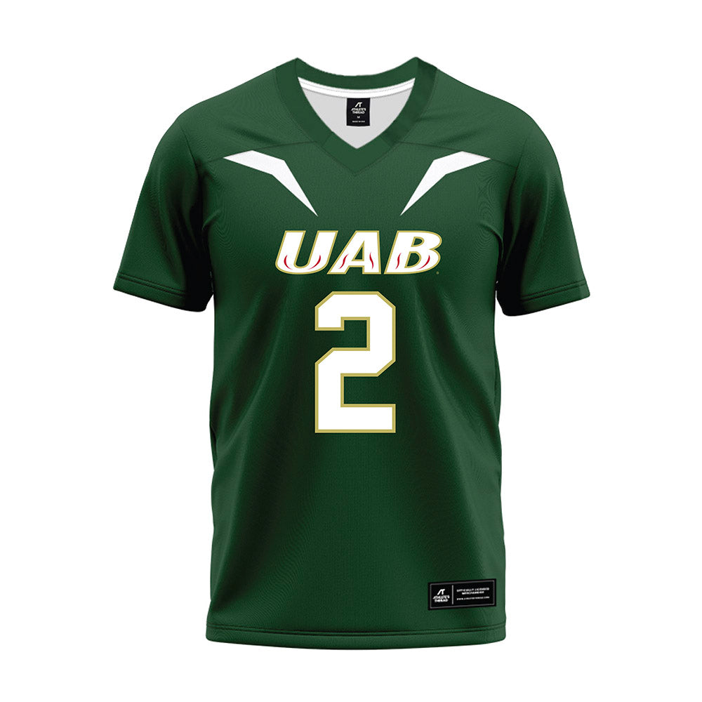 UAB - NCAA Football : Yusuf Terry - Green Premium Football Jersey