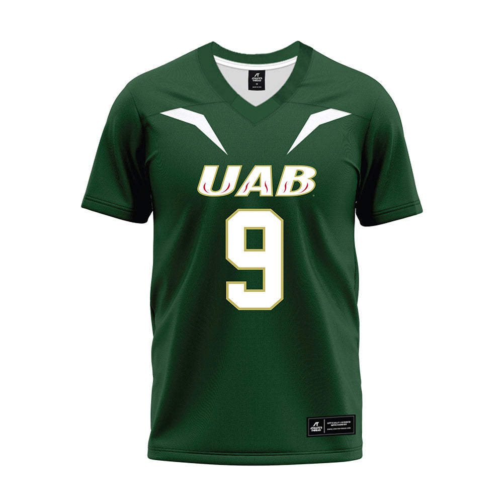 UAB - NCAA Football : Denver Warren - Green Premium Football Jersey-0