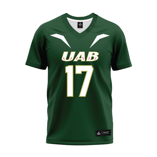 UAB - NCAA Football : Zach Johnson - Green Premium Football Jersey-0