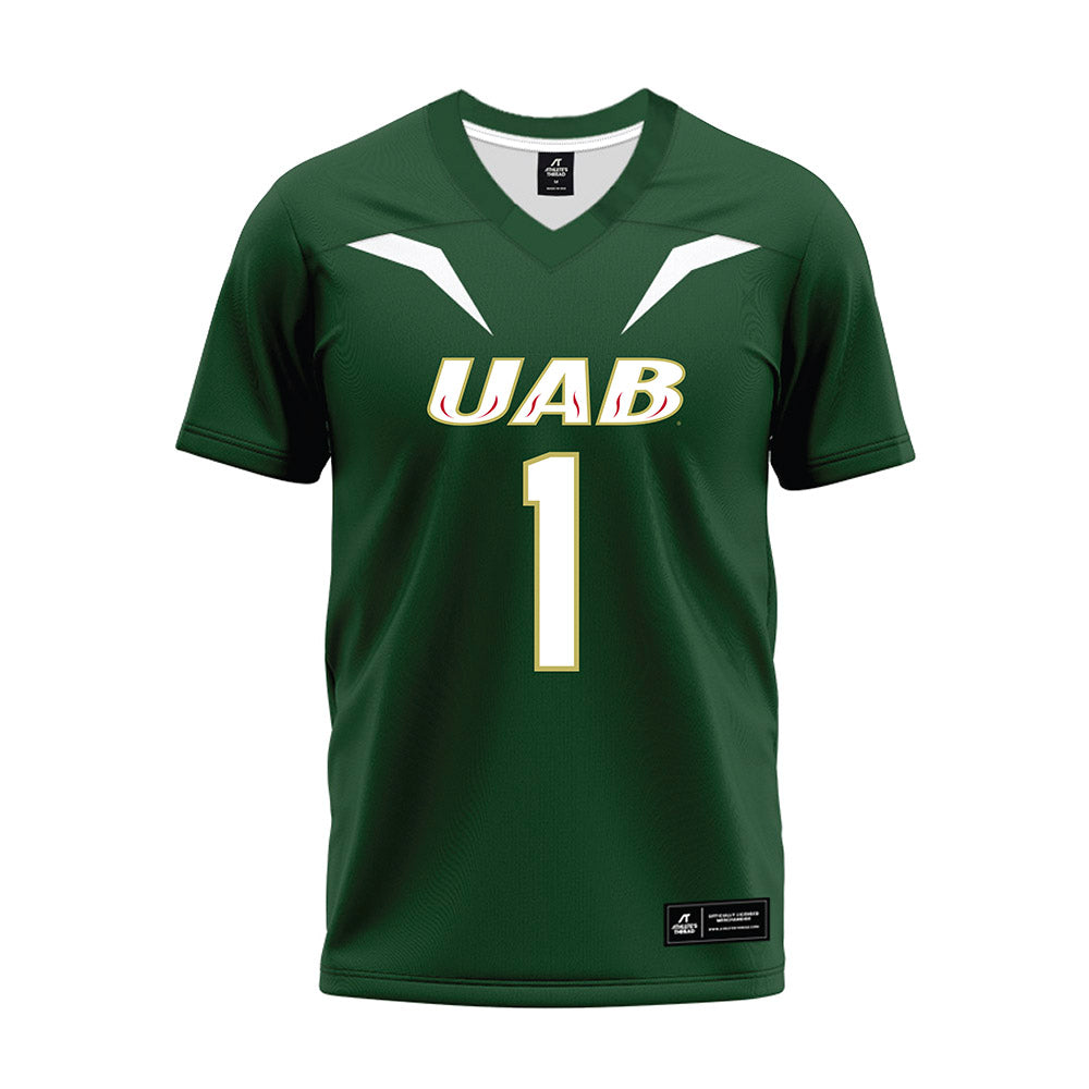 UAB - NCAA Football : Colby Dempsey - Green Premium Football Jersey