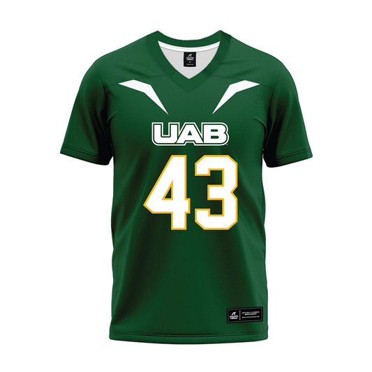 UAB - NCAA Football : Evan Bishop - Green Premium Football Jersey-0