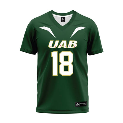 UAB - NCAA Football : Kendall Johnson - Green Premium Football Jersey