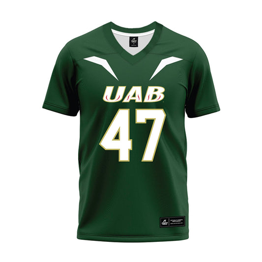  - NCAA Football : Caleb Moser - Green Premium Football Jersey-0