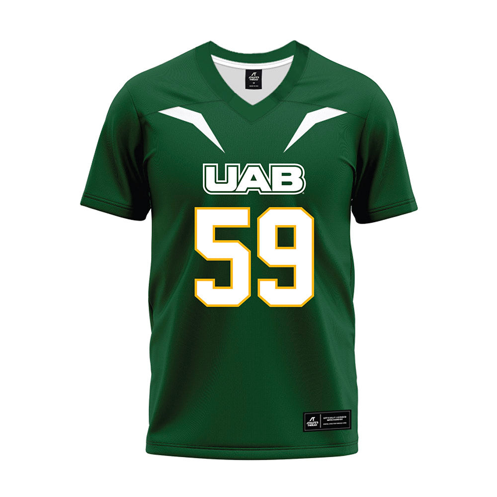 UAB - NCAA Football : Jaden Ligon - Green Premium Football Jersey-0