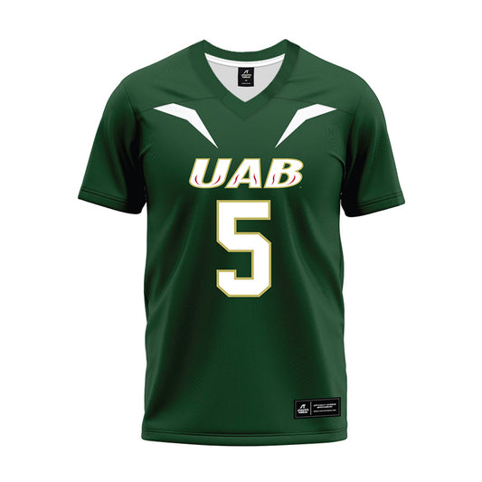 UAB - NCAA Football : Kaleb Brown - Green Premium Football Jersey-0