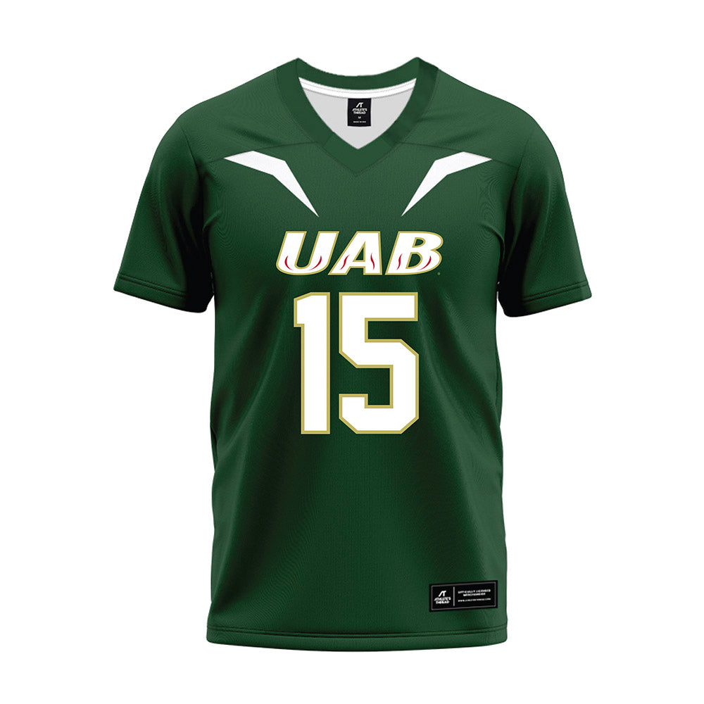 UAB - NCAA Football : Carter Putt - Green Premium Football Jersey