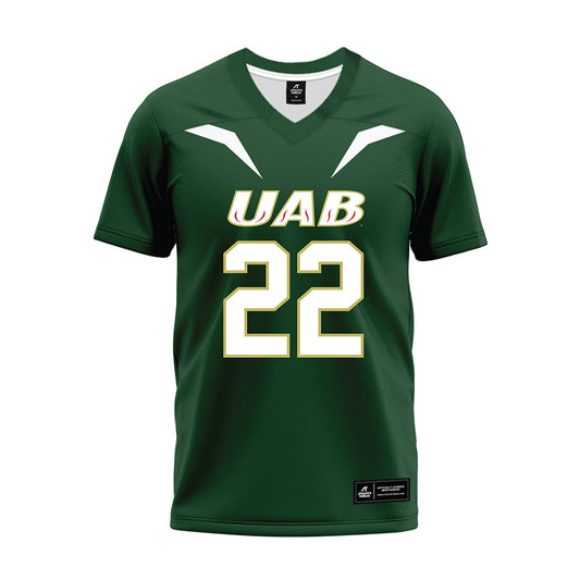 UAB - NCAA Football : Andrew Patterson Jr - Green Premium Football Jersey-0