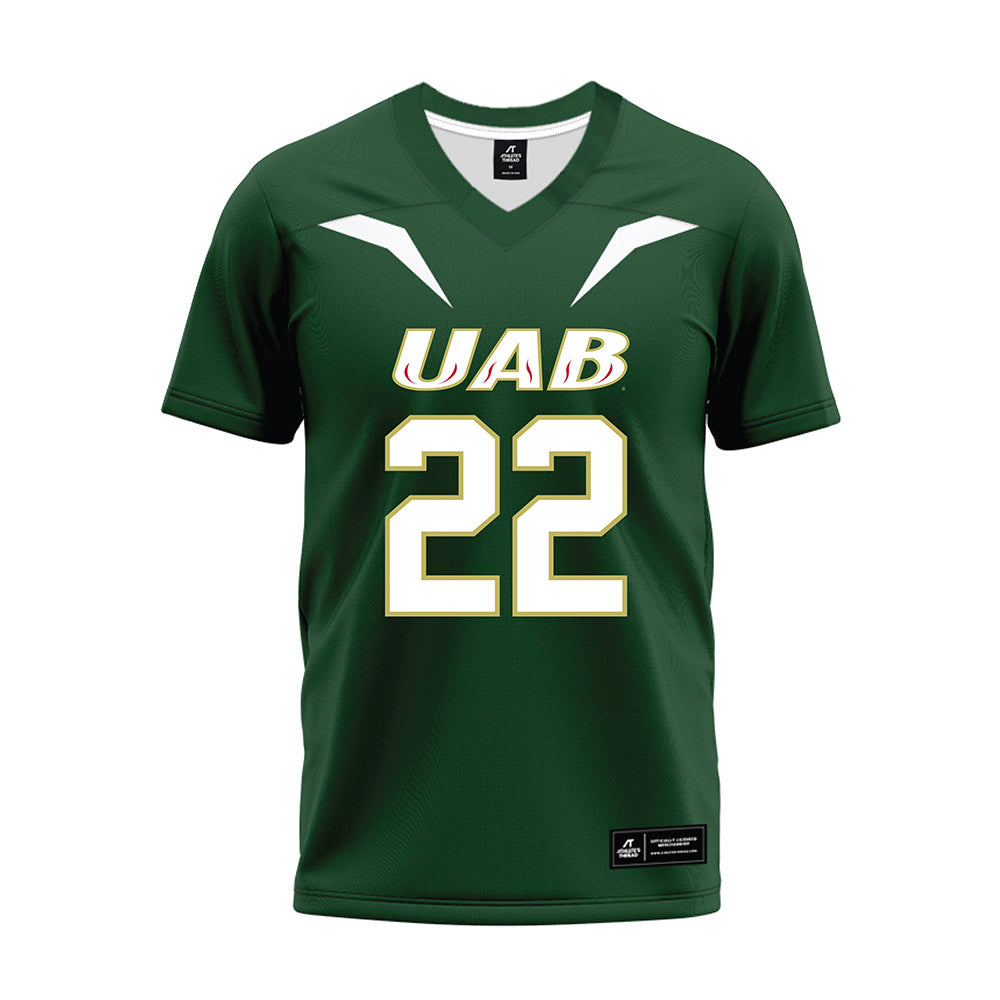 UAB - NCAA Football : Nasir Bashir - Green Premium Football Jersey