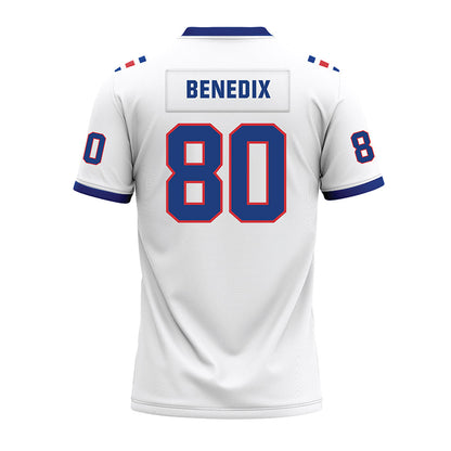 LA Tech - NCAA Football : Dane Benedix - White Premium Football Jersey-1