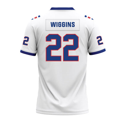 LA Tech - NCAA Football : Omiri Wiggins - White Premium Football Jersey