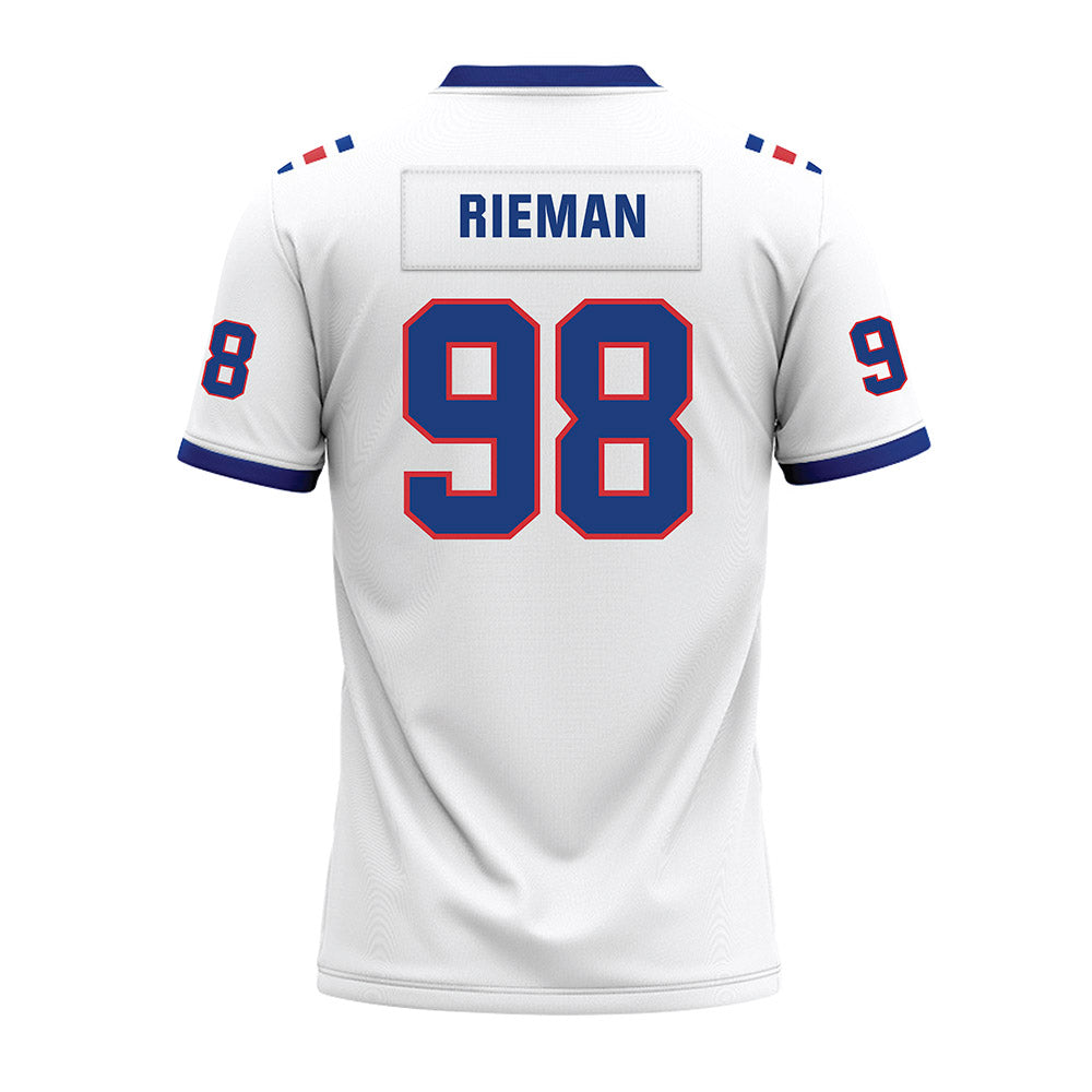 LA Tech - NCAA Football : Donovan Rieman - White Premium Football Jersey-1