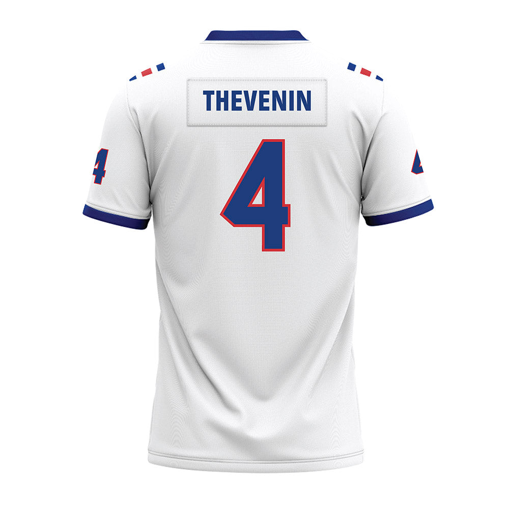 LA Tech - NCAA Football : Clay Thevenin - White Premium Football Jersey-1