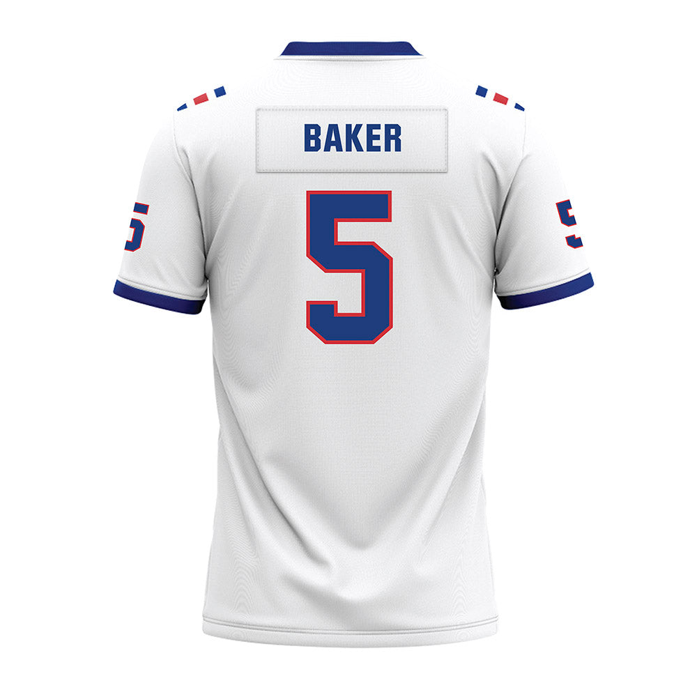 LA Tech - NCAA Football : Blake Baker - White Premium Football Jersey