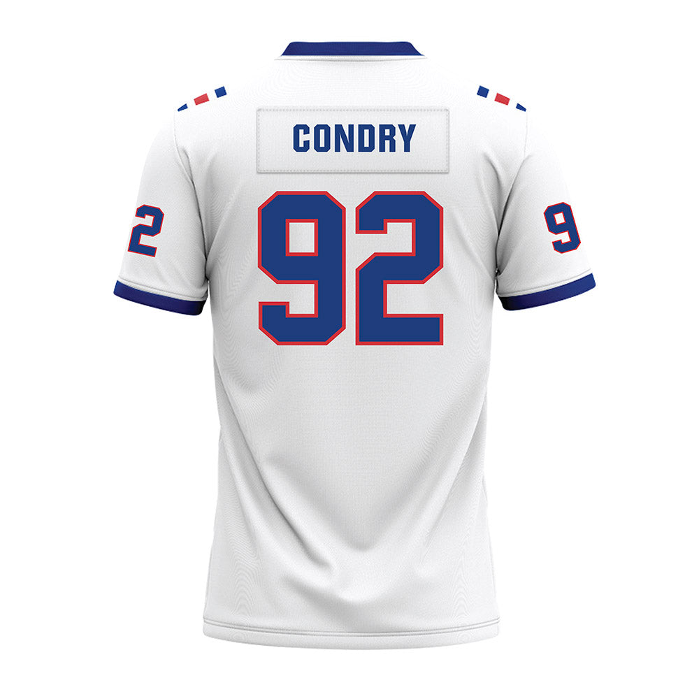 LA Tech - NCAA Football : Matt Condry - White Premium Football Jersey-1