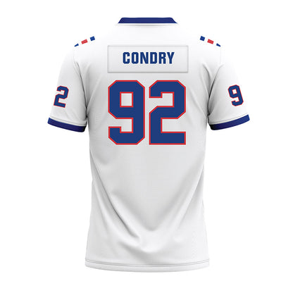 LA Tech - NCAA Football : Matt Condry - White Premium Football Jersey-1