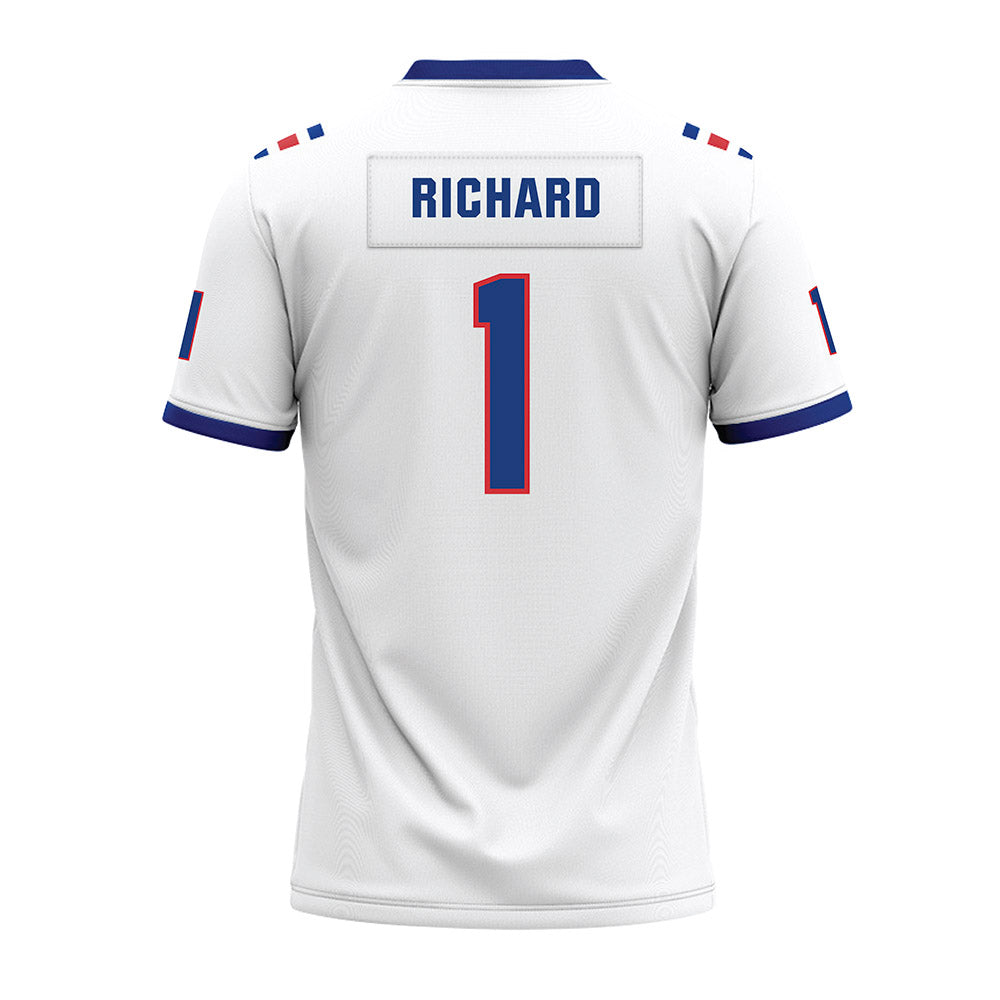 LA Tech - NCAA Football : Michael Richard - White Premium Football Jersey-1