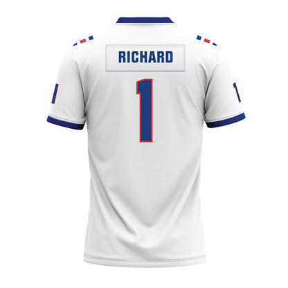 LA Tech - NCAA Football : Michael Richard - White Premium Football Jersey-1