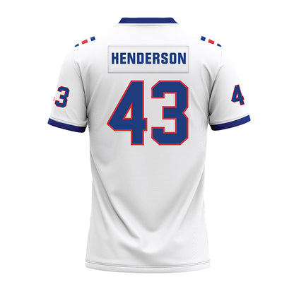 LA Tech - NCAA Football : Drew Henderson - White Premium Football Jersey