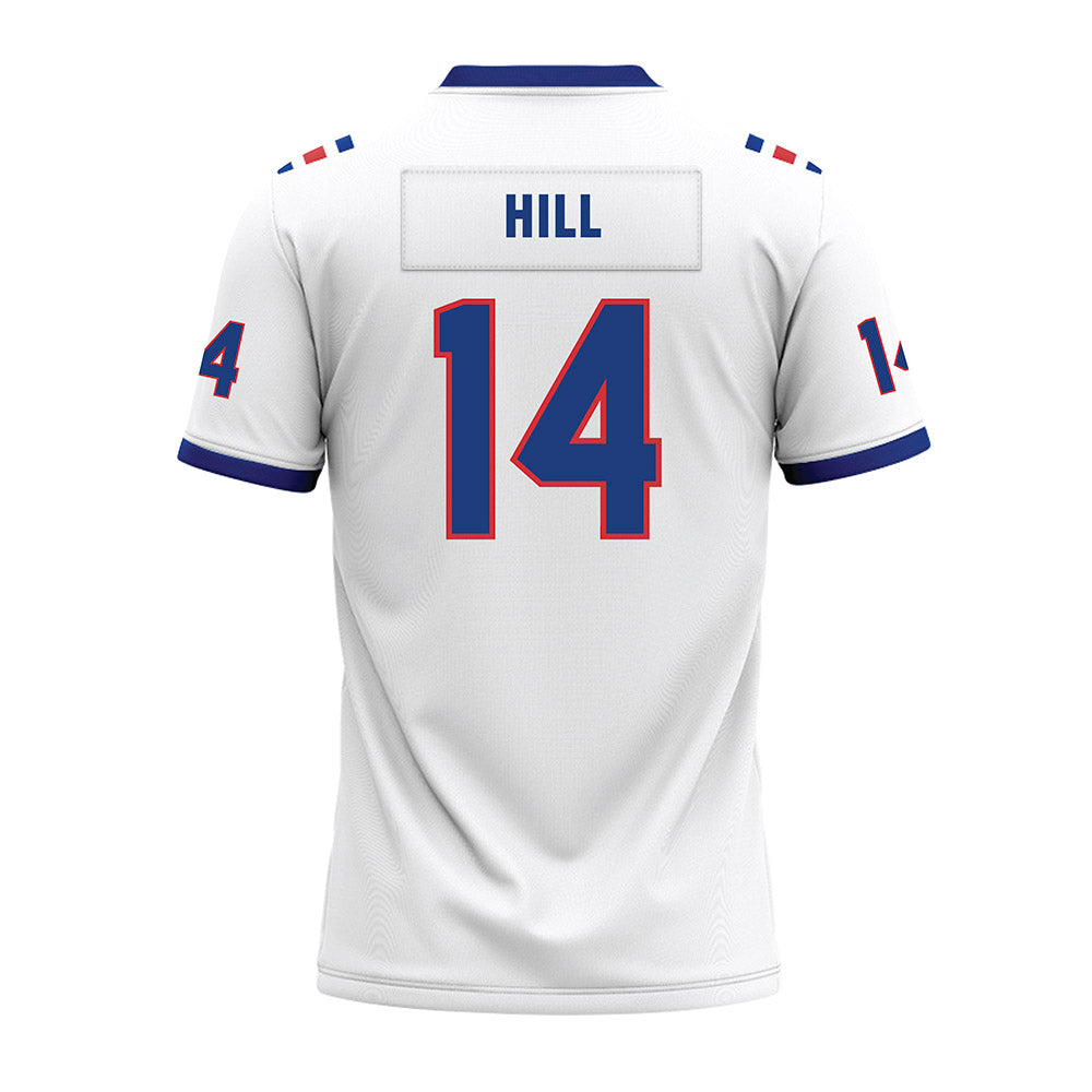 LA Tech - NCAA Football : Cameron Hill - White Premium Football Jersey