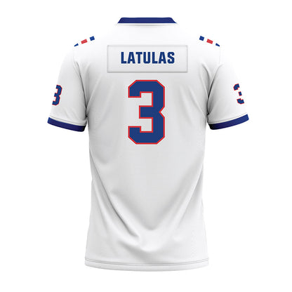 LA Tech - NCAA Football : Dedrick Latulas - White Premium Football Jersey-1