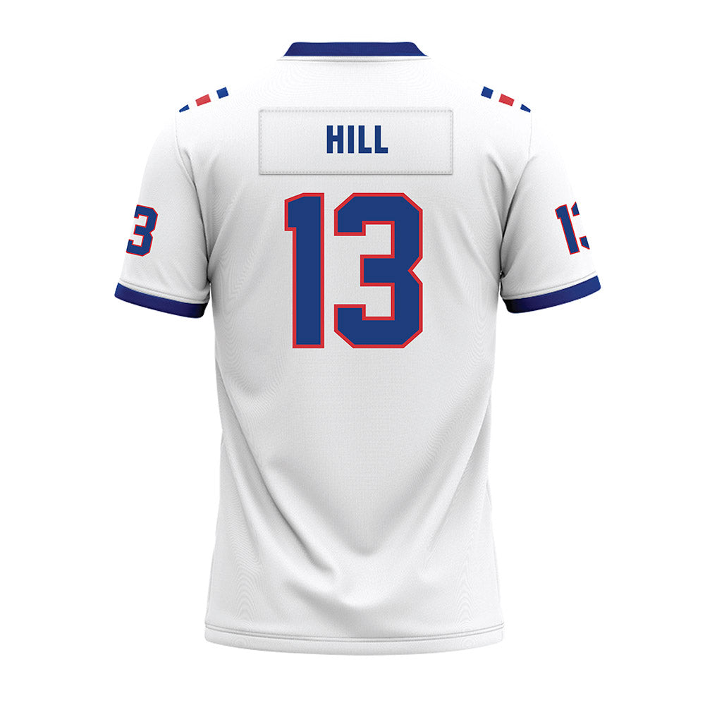 LA Tech - NCAA Football : Cameron Hill - White Premium Football Jersey-1