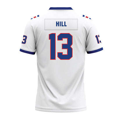 LA Tech - NCAA Football : Cameron Hill - White Premium Football Jersey-1
