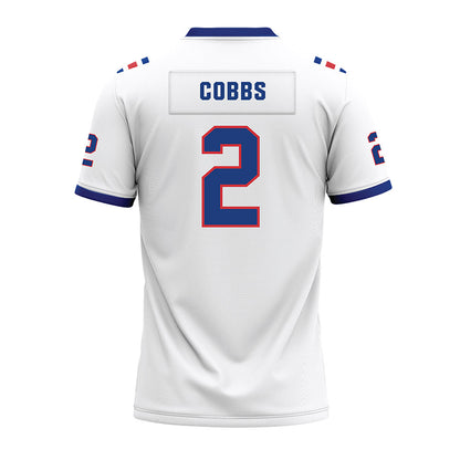 LA Tech - NCAA Football : Josh Cobbs - White Premium Football Jersey-1