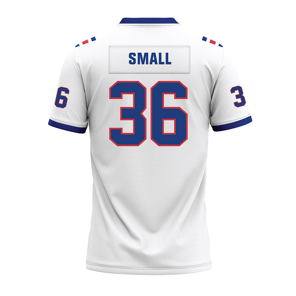 LA Tech - NCAA Football : Riley Small - White Premium Football Jersey-1
